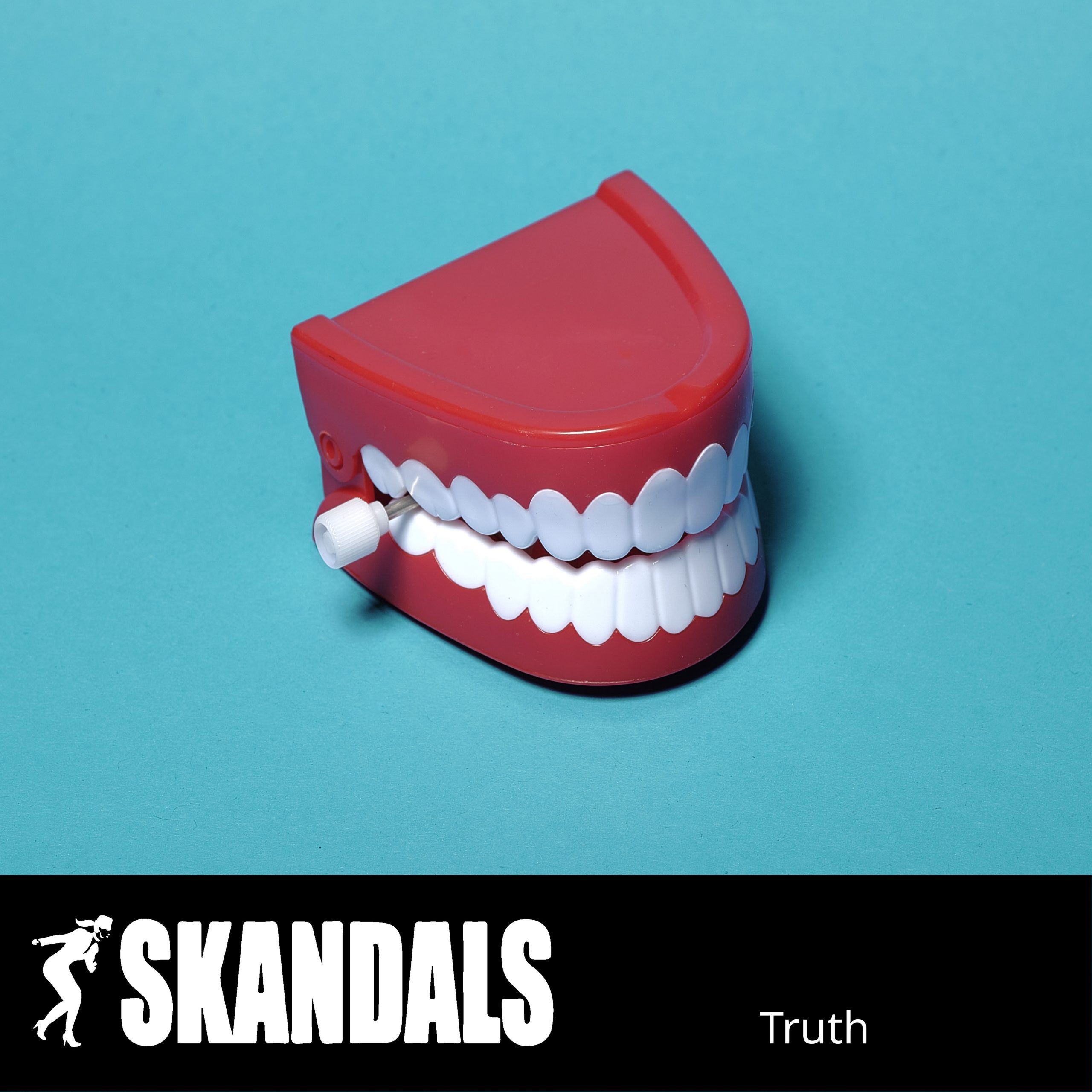 Truth song by Skandals, image is joke shop teeth
